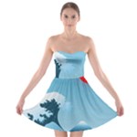 Minimalism Great Wave Off Kanagawa Strapless Bra Top Dress