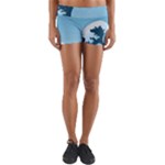 Minimalism Great Wave Off Kanagawa Yoga Shorts