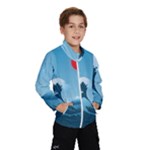 Minimalism Great Wave Off Kanagawa Kids  Windbreaker