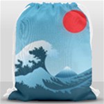 Minimalism Great Wave Off Kanagawa Drawstring Bag (Large)
