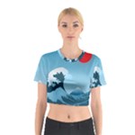 Minimalism Great Wave Off Kanagawa Cotton Crop Top