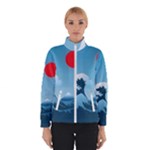 Minimalism Great Wave Off Kanagawa Women s Bomber Jacket