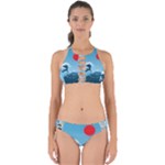 Minimalism Great Wave Off Kanagawa Perfectly Cut Out Bikini Set