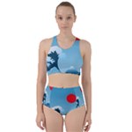 Minimalism Great Wave Off Kanagawa Racer Back Bikini Set