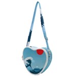 Minimalism Great Wave Off Kanagawa Heart Shoulder Bag