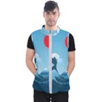 Minimalism Great Wave Off Kanagawa Men s Puffer Vest