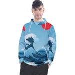 Minimalism Great Wave Off Kanagawa Men s Pullover Hoodie