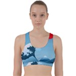 Minimalism Great Wave Off Kanagawa Back Weave Sports Bra