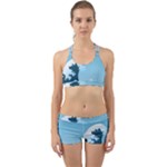 Minimalism Great Wave Off Kanagawa Back Web Gym Set