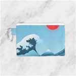 Minimalism Great Wave Off Kanagawa Canvas Cosmetic Bag (Small)
