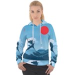 Minimalism Great Wave Off Kanagawa Women s Overhead Hoodie