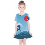 Minimalism Great Wave Off Kanagawa Kids  Simple Cotton Dress