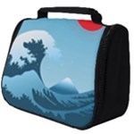 Minimalism Great Wave Off Kanagawa Full Print Travel Pouch (Big)