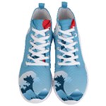 Minimalism Great Wave Off Kanagawa Men s Lightweight High Top Sneakers