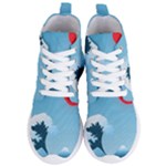 Minimalism Great Wave Off Kanagawa Women s Lightweight High Top Sneakers