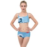 Minimalism Great Wave Off Kanagawa Layered Top Bikini Set