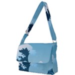 Minimalism Great Wave Off Kanagawa Full Print Messenger Bag (S)
