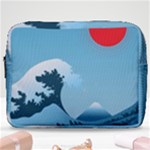Minimalism Great Wave Off Kanagawa Make Up Pouch (Large)