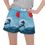 Minimalism Great Wave Off Kanagawa Women s Ripstop Shorts