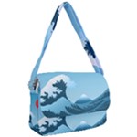 Minimalism Great Wave Off Kanagawa Courier Bag