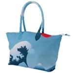 Minimalism Great Wave Off Kanagawa Canvas Shoulder Bag
