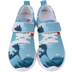 Minimalism Great Wave Off Kanagawa Women s Velcro Strap Shoes