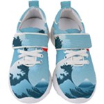 Minimalism Great Wave Off Kanagawa Kids  Velcro Strap Shoes