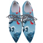 Minimalism Great Wave Off Kanagawa Pointed Oxford Shoes