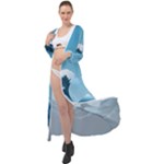 Minimalism Great Wave Off Kanagawa Maxi Chiffon Beach Wrap