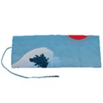 Minimalism Great Wave Off Kanagawa Roll Up Canvas Pencil Holder (S)