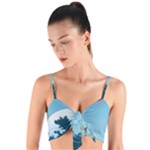 Minimalism Great Wave Off Kanagawa Woven Tie Front Bralet