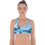 Minimalism Great Wave Off Kanagawa Cross Back Hipster Bikini Top 
