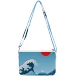 Minimalism Great Wave Off Kanagawa Double Gusset Crossbody Bag