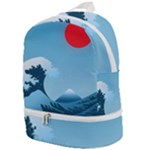 Minimalism Great Wave Off Kanagawa Zip Bottom Backpack