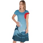Minimalism Great Wave Off Kanagawa Classic Short Sleeve Dress