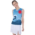 Minimalism Great Wave Off Kanagawa Women s Sleeveless Sports Top
