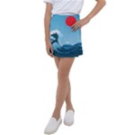 Minimalism Great Wave Off Kanagawa Kids  Tennis Skirt
