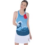 Minimalism Great Wave Off Kanagawa Racer Back Mesh Tank Top