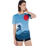 Minimalism Great Wave Off Kanagawa Perpetual Short Sleeve T-Shirt