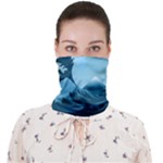 Minimalism Great Wave Off Kanagawa Face Covering Bandana (Adult)