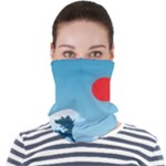 Minimalism Great Wave Off Kanagawa Face Seamless Bandana (Adult)