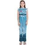 Minimalism Great Wave Off Kanagawa Kids  Sleeveless Ruffle Edge Band Collar Chiffon One Piece