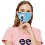 Minimalism Great Wave Off Kanagawa Fitted Cloth Face Mask (Adult)