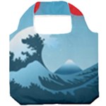 Minimalism Great Wave Off Kanagawa Foldable Grocery Recycle Bag
