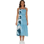 Minimalism Great Wave Off Kanagawa Sleeveless Shoulder Straps Boho Dress