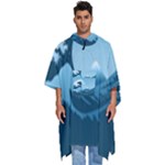 Minimalism Great Wave Off Kanagawa Men s Hooded Rain Ponchos