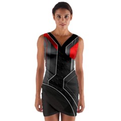 Wrap Front Bodycon Dress 