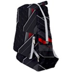Gamer Tech Black Mesh Red Modern Shape Texture Geometric Pattern Travelers  Backpack