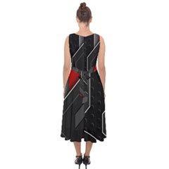 Midi Tie-Back Chiffon Dress 