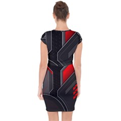 Capsleeve Drawstring Dress  